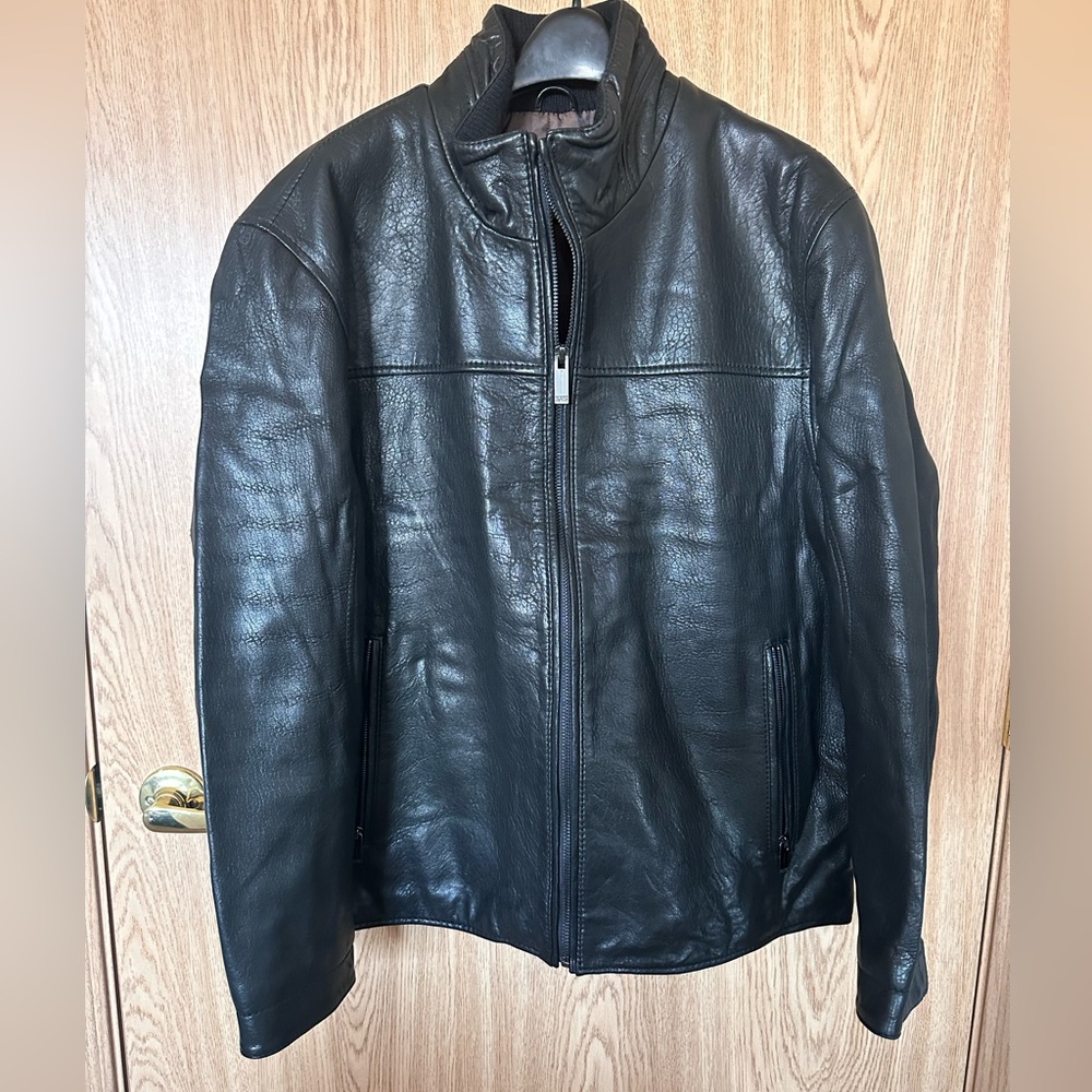Marc New York Andrew Marc Black 100% Lambskin Casual Jacket Men’s L